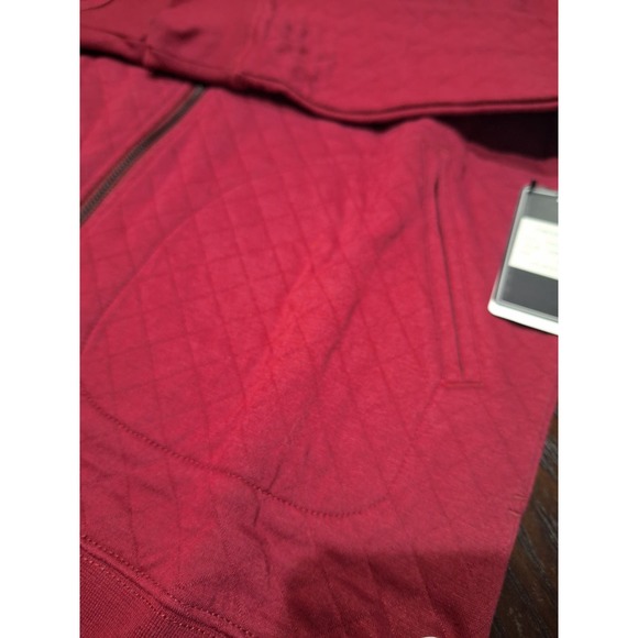 Nwt Dinogrey  Full-Zip Quilt Diamond Pattern maroon Men’s Sweater Size M - Picture 6 of 7